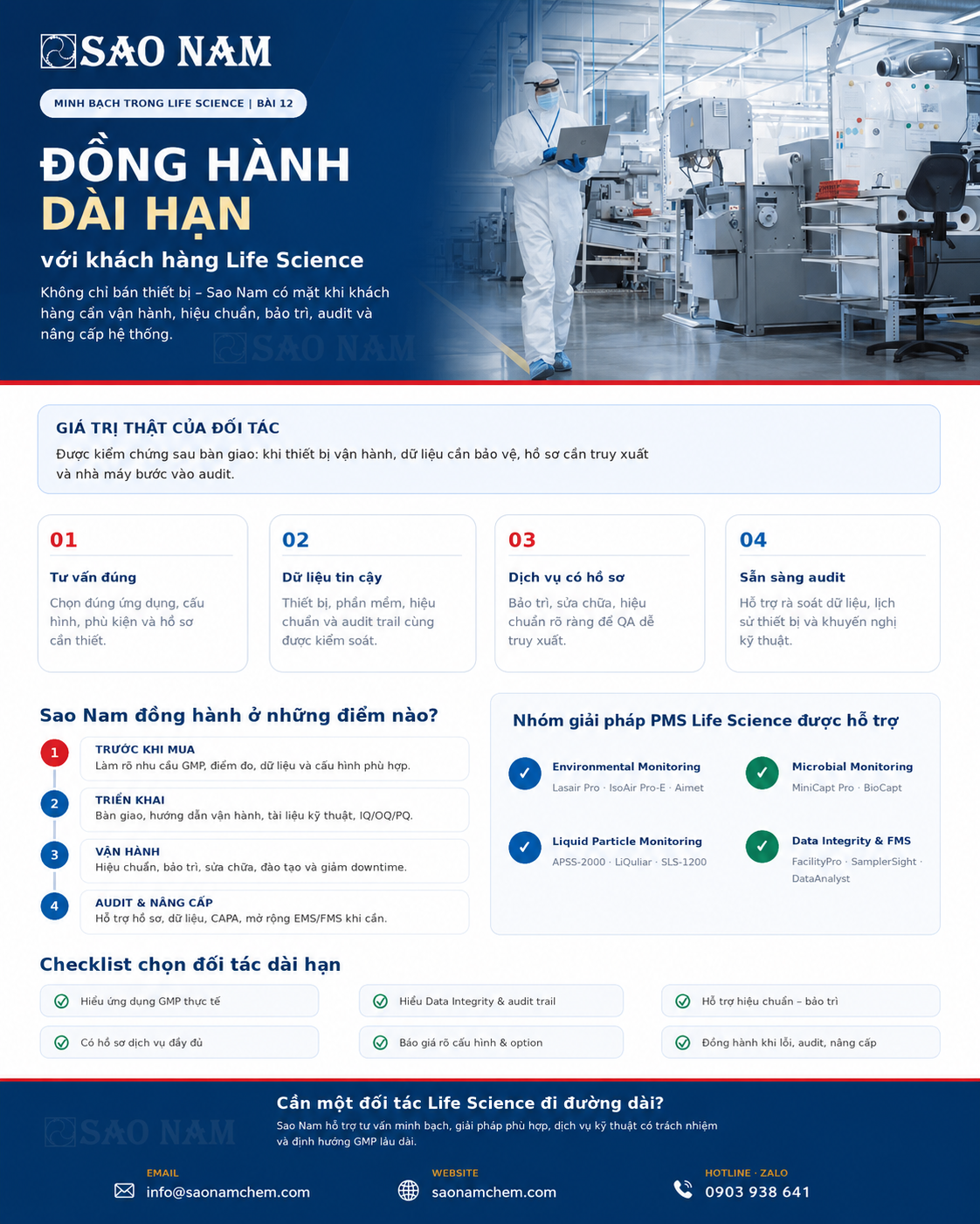 Sao Nam và cam kết đồng hành dài hạn với khách hàng Life Science